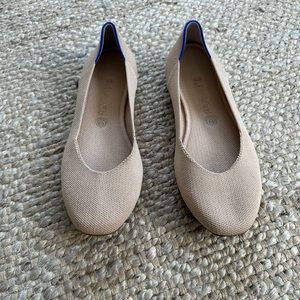 Rothy’s square toe flat in ecru (size 10)
